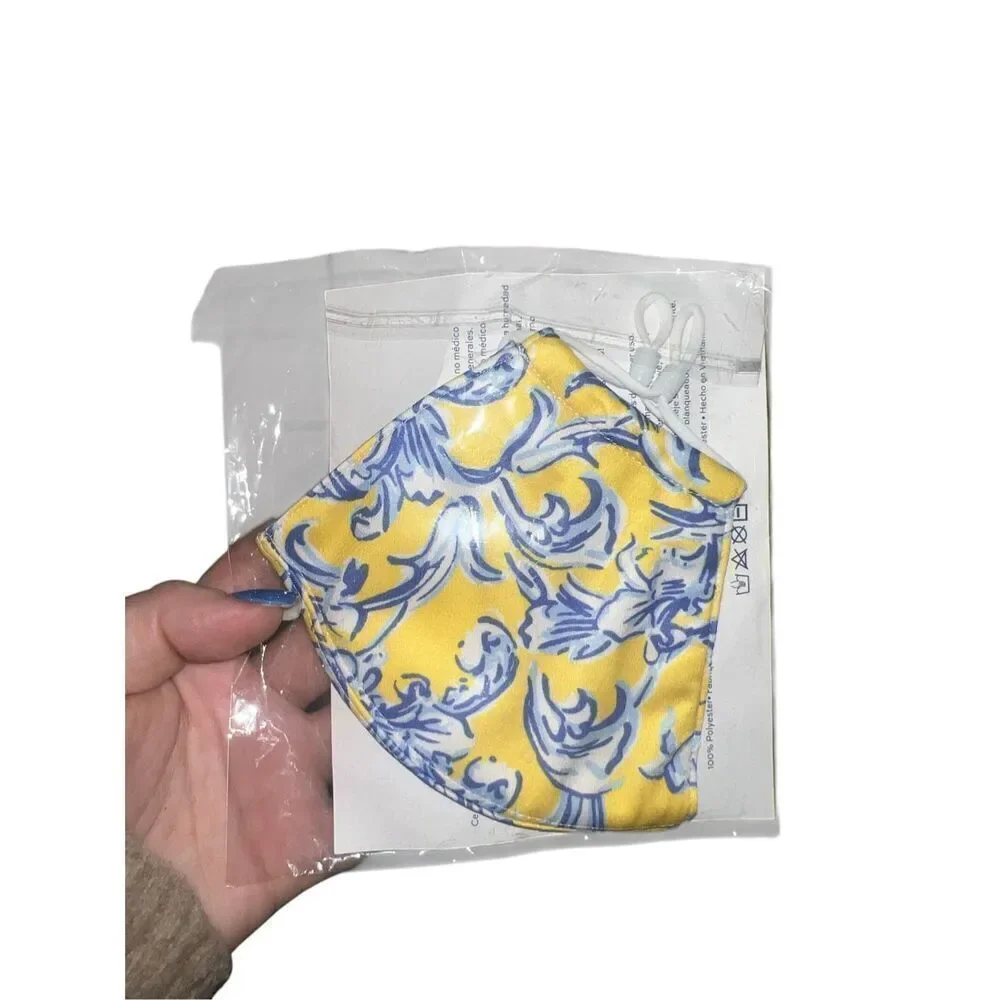 ✨NIP Tory Burch Floral Two Layer Adjustable Mask Face Cover✨